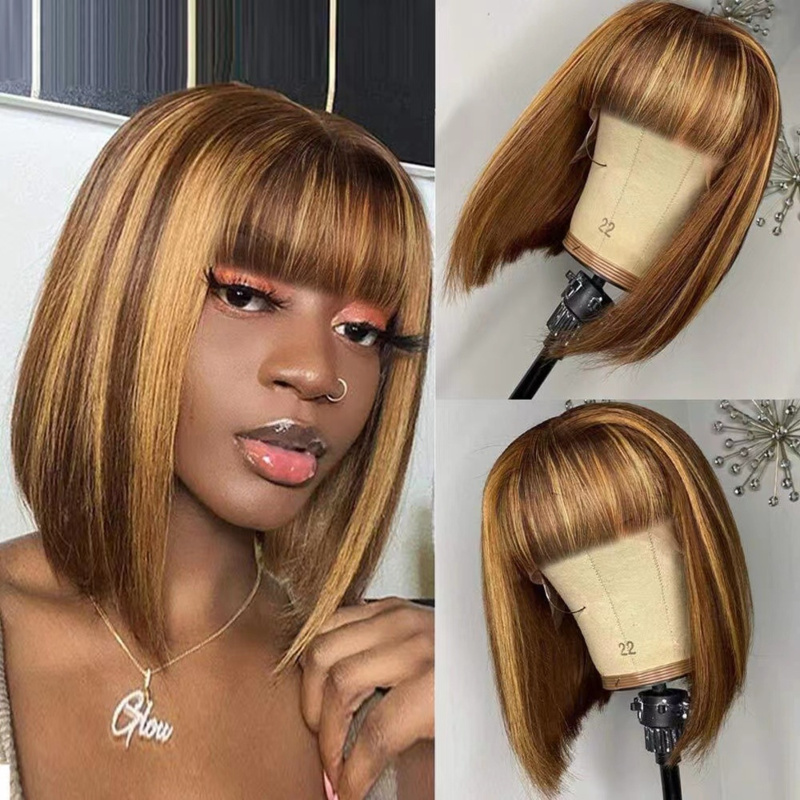 Wig Fiber Net - Женские короткие парики с воздушной челкой,